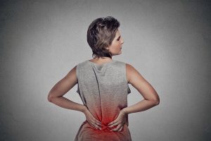 woman with spinal pain